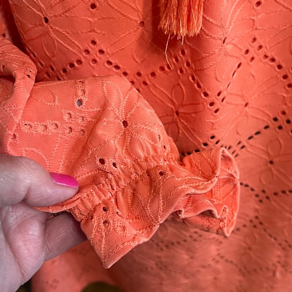 Rafaella Women’s Eyelet Bohemian Style Top - Picture 5 of 7